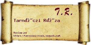Tarnóczi Róza névjegykártya