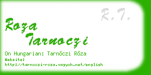 roza tarnoczi business card